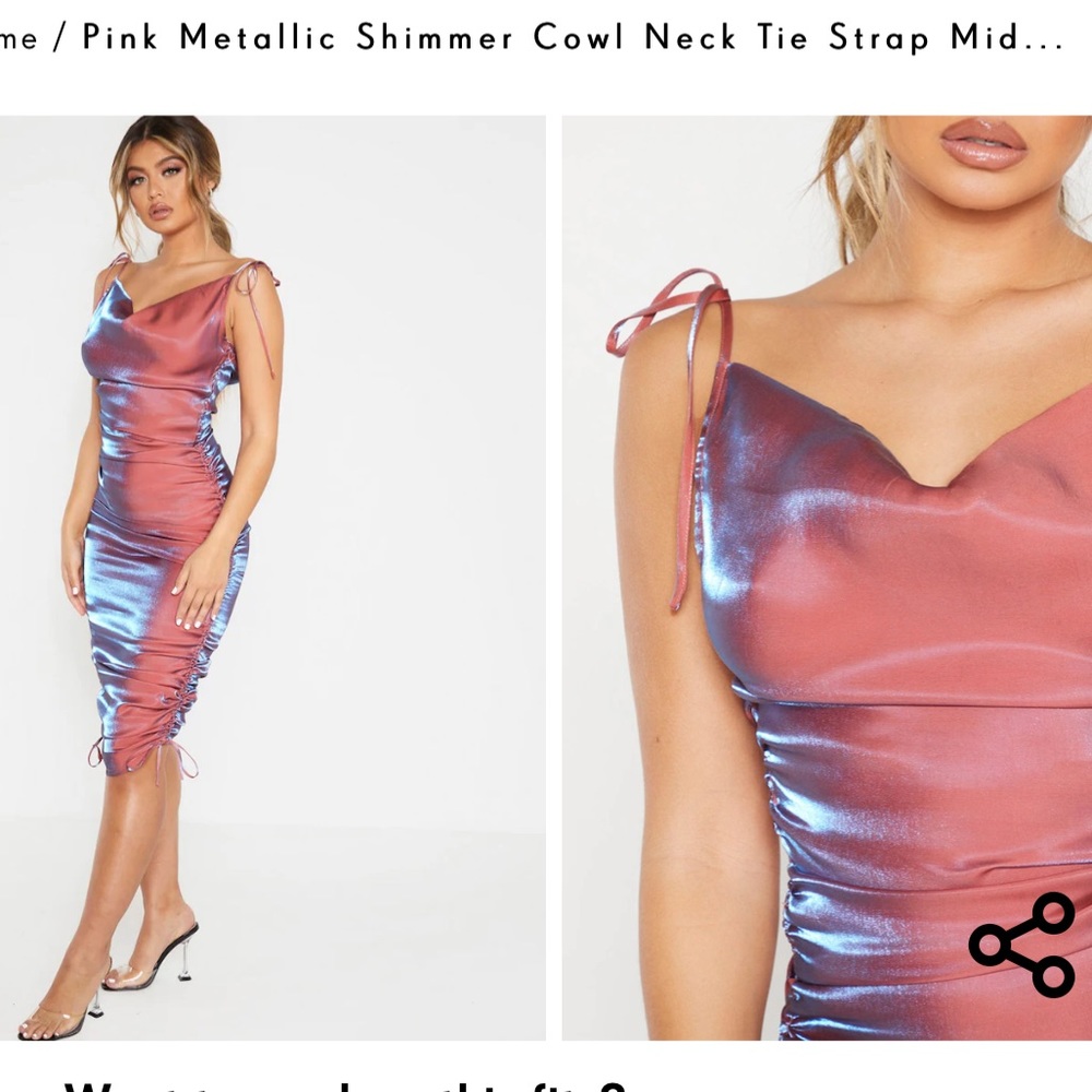 NWT Pink Iridescent Pretty Little Thing Dress-Still For Sale